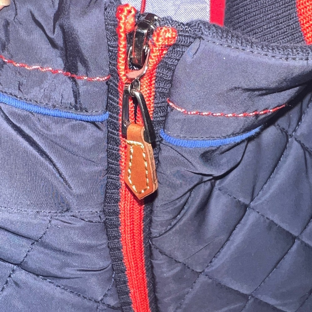 Hinton‎ & Hinton Men's Navy Blue Quilted Hybrid Full Zip Jacket Size Medium - Picture 6 of 10
